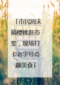 市民周末摘樱桃逛市集，现场打卡老字号奇趣美食
