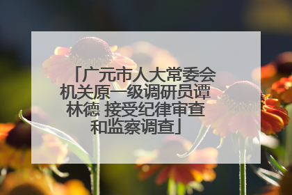 广元市人大常委会机关原一级调研员谭林德 接受纪律审查和监察调查