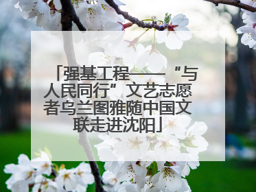 强基工程——“与人民同行”文艺志愿者乌兰图雅随中国文联走进沈阳