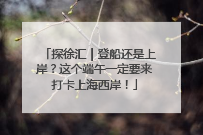 探徐汇｜登船还是上岸？这个端午一定要来打卡上海西岸！