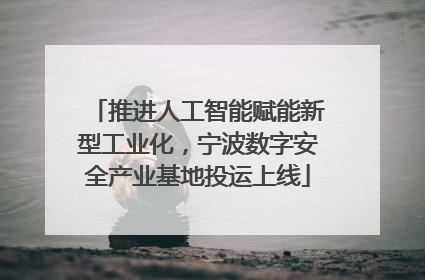 推进人工智能赋能新型工业化，宁波数字安全产业基地投运上线