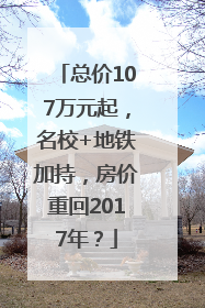 总价107万元起，名校+地铁加持，房价重回2017年？