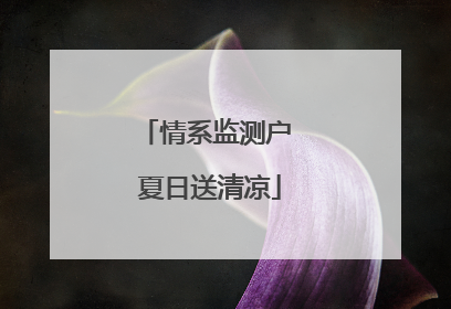 情系监测户 夏日送清凉