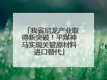 我省尼龙产业取得新突破！平煤神马实现关键原材料进口替代