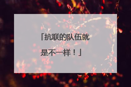 抗联的队伍就是不一样！