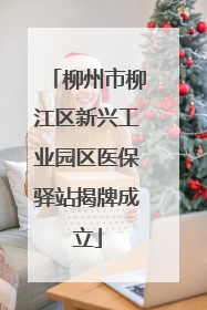 柳州市柳江区新兴工业园区医保驿站揭牌成立