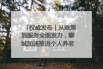 权威发布｜从政策到服务全面发力，聊城加速推进个人养老金制度落地