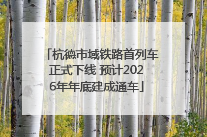 杭德市域铁路首列车正式下线 预计2026年年底建成通车