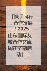 携手同行，合作发展！2025山东国际友城合作交流周在济南启动