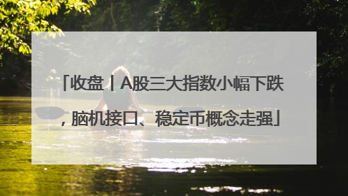 收盘丨A股三大指数小幅下跌，脑机接口、稳定币概念走强
