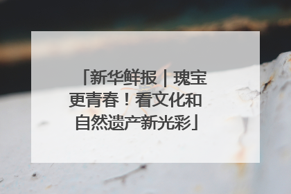 新华鲜报｜瑰宝更青春！看文化和自然遗产新光彩