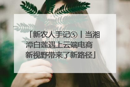 新农人手记⑤丨当湘潭白莲遇上云端电商 新视野带来了新路径