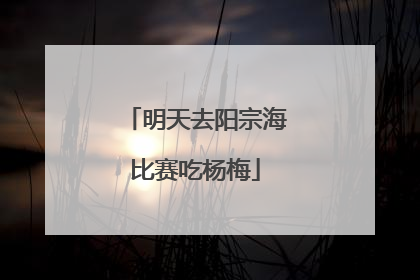 明天去阳宗海比赛吃杨梅