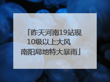 昨天河南19站现10级以上大风  南阳局地特大暴雨