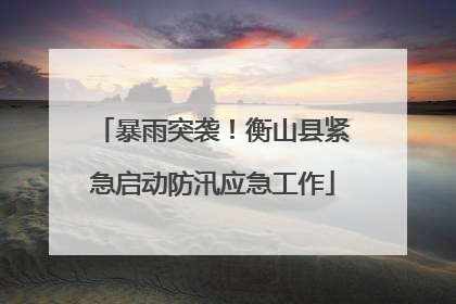 暴雨突袭！衡山县紧急启动防汛应急工作