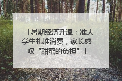 暑期经济升温：准大学生扎堆消费，家长感叹“甜蜜的负担”