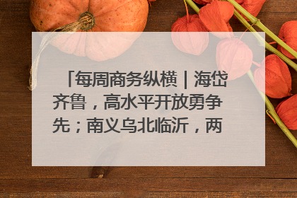 每周商务纵横｜海岱齐鲁，高水平开放勇争先；南义乌北临沂，两扇窗里观外贸