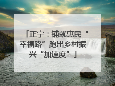 正宁：铺就惠民“幸福路”跑出乡村振兴“加速度”