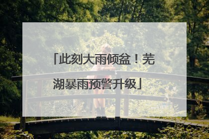 此刻大雨倾盆！芜湖暴雨预警升级