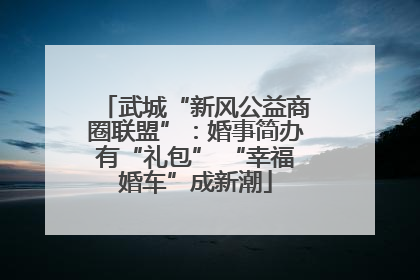 武城“新风公益商圈联盟”：婚事简办有“礼包” “幸福婚车”成新潮