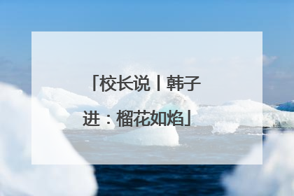 校长说丨韩子进：榴花如焰