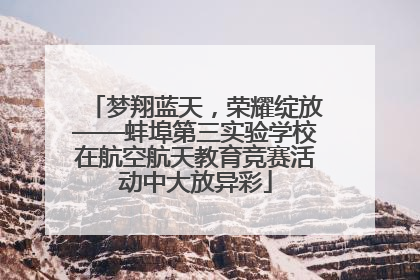 梦翔蓝天，荣耀绽放——蚌埠第三实验学校在航空航天教育竞赛活动中大放异彩