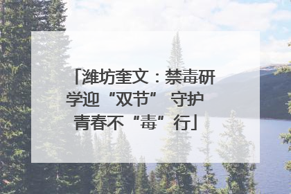 潍坊奎文：禁毒研学迎“双节” 守护青春不“毒”行