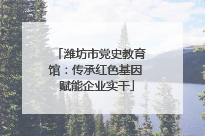 潍坊市党史教育馆：传承红色基因 赋能企业实干