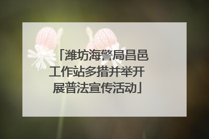 潍坊海警局昌邑工作站多措并举开展普法宣传活动