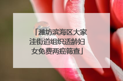 潍坊滨海区大家洼街道组织适龄妇女免费两癌筛查