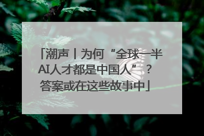 潮声丨为何“全球一半AI人才都是中国人”？答案或在这些故事中