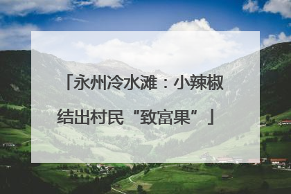 永州冷水滩：小辣椒结出村民“致富果”