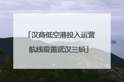 汉商低空港投入运营 航线覆盖武汉三镇