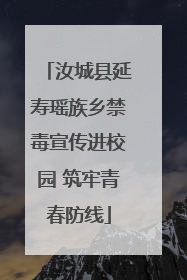 汝城县延寿瑶族乡禁毒宣传进校园 筑牢青春防线