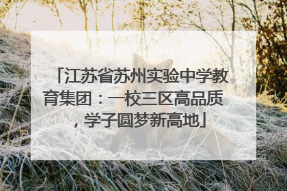 江苏省苏州实验中学教育集团：一校三区高品质，学子圆梦新高地