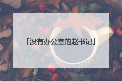 没有办公室的赵书记