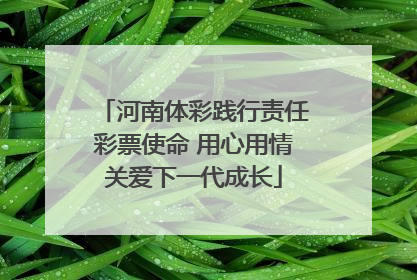 河南体彩践行责任彩票使命 用心用情关爱下一代成长