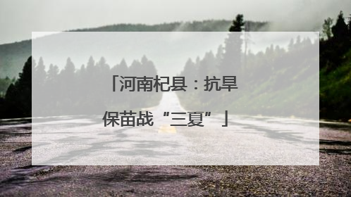 河南杞县：抗旱保苗战“三夏”