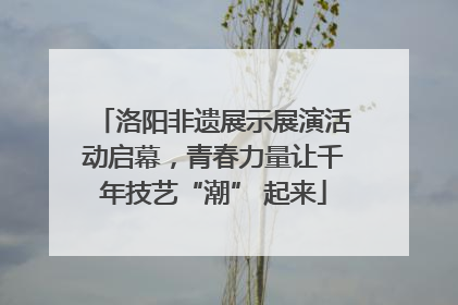 洛阳非遗展示展演活动启幕，青春力量让千年技艺“潮” 起来