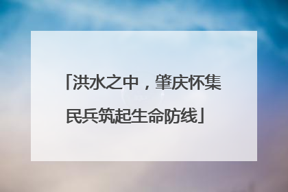 洪水之中，肇庆怀集民兵筑起生命防线