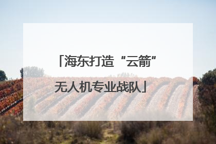 海东打造“云箭”无人机专业战队