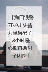 海口铁警守护走失智力障碍男子 3小时暖心照料助母子团圆