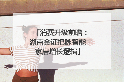 消费升级前瞻：湖南金证把脉智能家居增长逻辑