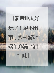 淄博也太好玩了！足不出市，乡村游让端午充满“淄”味
