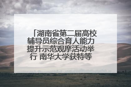 湖南省第二届高校辅导员综合育人能力提升示范观摩活动举行 南华大学获特等奖和一等奖