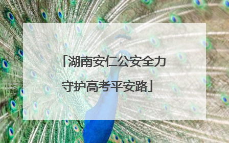 湖南安仁公安全力守护高考平安路