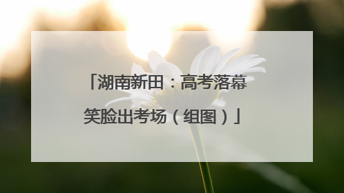 湖南新田：高考落幕 笑脸出考场（组图）