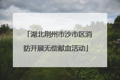 湖北荆州市沙市区消防开展无偿献血活动