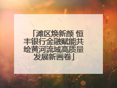 滩区焕新颜 恒丰银行金融赋能共绘黄河流域高质量发展新画卷