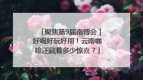 聚焦第9届南博会｜好喝好玩好用！云南咖啡还藏着多少惊喜？